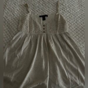 Tank babydoll knit top ( silk- nylon-cotton- metallic)